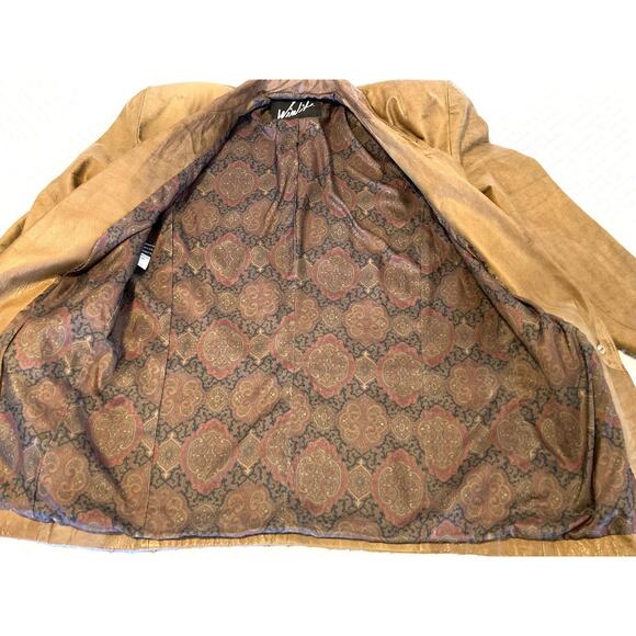 Winlit tan/brown vintage genuine leather jacket Blazer Vintage 80s/90s - Picture 11 of 16